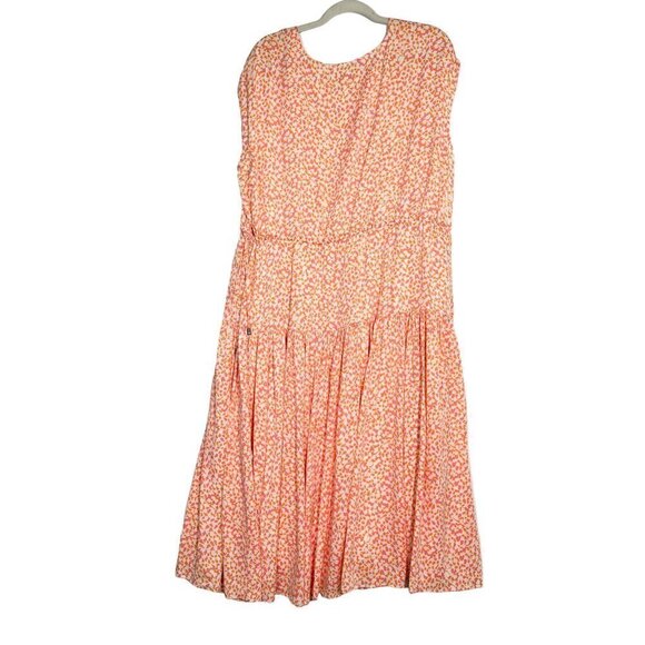 NWOT Nordstrom Silk Blend Patterned Midi Dress Tie Waist Size XL - Picture 5 of 5